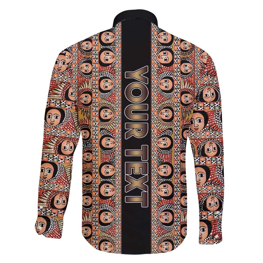 Personalized Ethiopian Tewahedo Angel Orthodox Family Matching Short Sleeve Bodycon Dress and Hawaiian Shirt Black Color