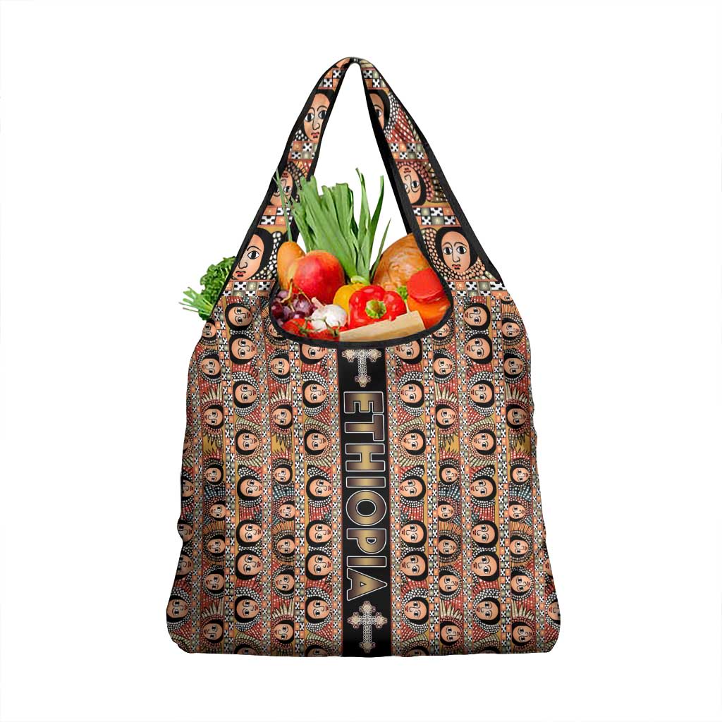 Ethiopian Tewahedo Angel Orthodox Grocery Bag Black Color