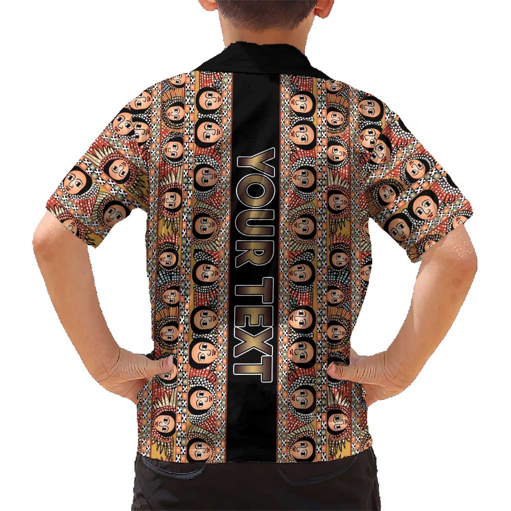 Personalized Ethiopian Tewahedo Angel Orthodox Kid Hawaiian Shirt Black Color
