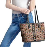 Ethiopian Tewahedo Angel Orthodox Leather Tote Bag Black Color