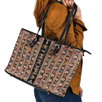 Ethiopian Tewahedo Angel Orthodox Leather Tote Bag Black Color