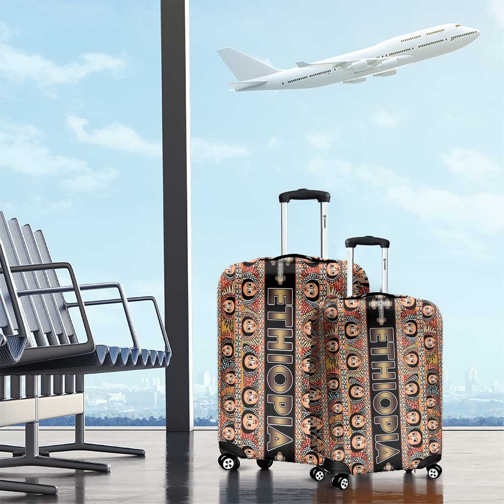 Ethiopian Tewahedo Angel Orthodox Luggage Cover Black Color