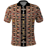Personalized Ethiopian Tewahedo Angel Orthodox Polo Shirt Black Color