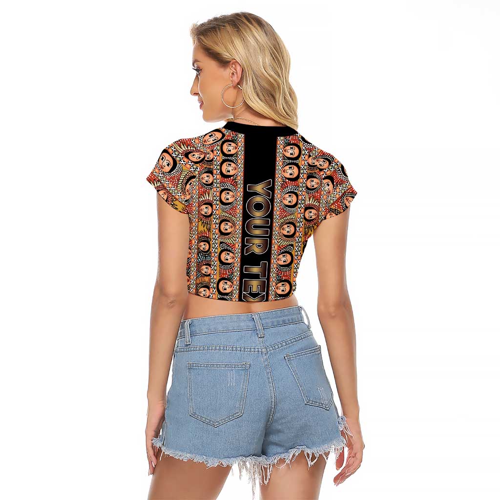 Personalized Ethiopian Tewahedo Angel Orthodox Raglan Cropped T Shirt Black Color