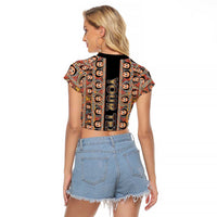 Personalized Ethiopian Tewahedo Angel Orthodox Raglan Cropped T Shirt Black Color