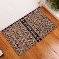 Ethiopian Tewahedo Angel Orthodox Rubber Doormat Black Color