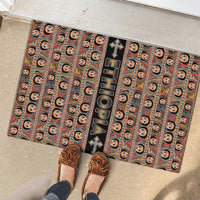 Ethiopian Tewahedo Angel Orthodox Rubber Doormat Black Color
