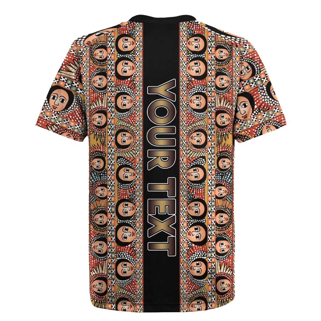 Personalized Ethiopian Tewahedo Angel Orthodox Rugby Jersey Black Color