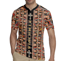 Personalized Ethiopian Tewahedo Angel Orthodox Rugby Jersey Black Color