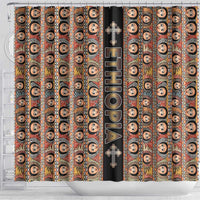 Ethiopian Tewahedo Angel Orthodox Shower Curtain Black Color