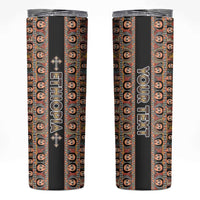Personalized Ethiopian Tewahedo Angel Orthodox Skinny Tumbler Black Color