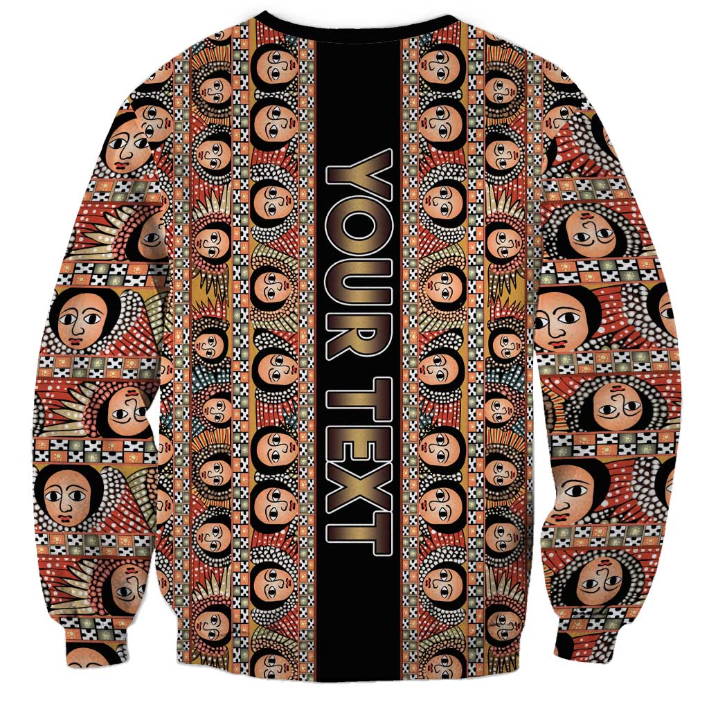 Personalized Ethiopian Tewahedo Angel Orthodox Sweatshirt Black Color