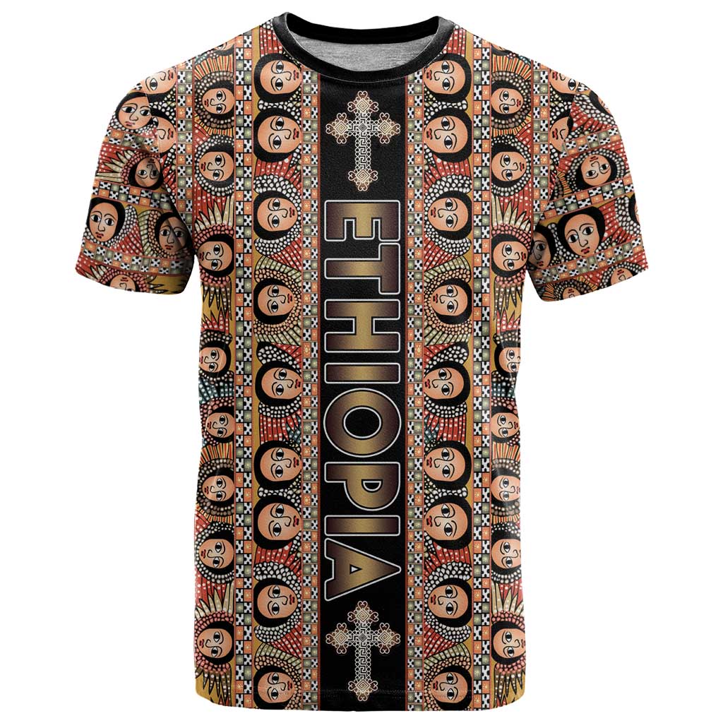 Personalized Ethiopian Tewahedo Angel Orthodox T Shirt Black Color