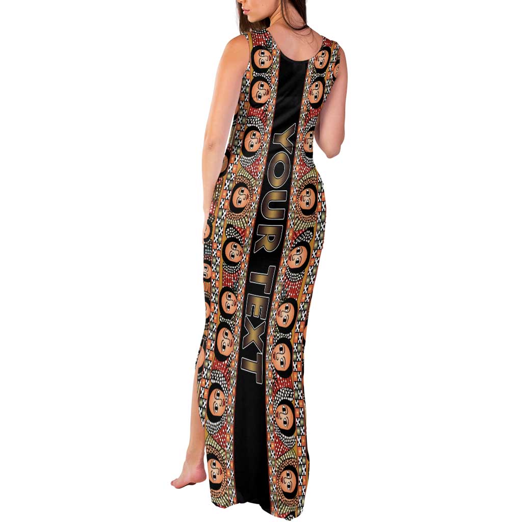 Personalized Ethiopian Tewahedo Angel Orthodox Tank Maxi Dress Black Color