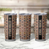 Personalized Ethiopian Tewahedo Angel Orthodox Tumbler Cup Black Color