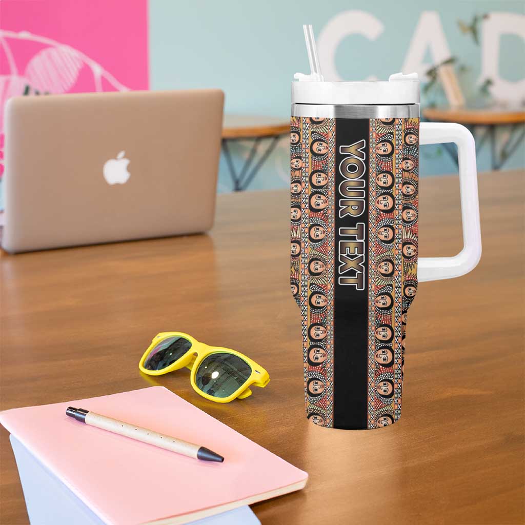 Personalized Ethiopian Tewahedo Angel Orthodox Tumbler With Handle Black Color