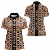Personalized Ethiopian Tewahedo Angel Orthodox Women Polo Shirt Black Color