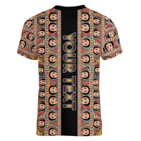 Personalized Ethiopian Tewahedo Angel Orthodox Women V-Neck T-Shirt Black Color