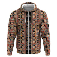 Personalized Ethiopian Tewahedo Angel Orthodox Zip Hoodie Black Color