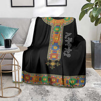 Ethiopia Saba Kemis Blanket Habesha Style Black Color