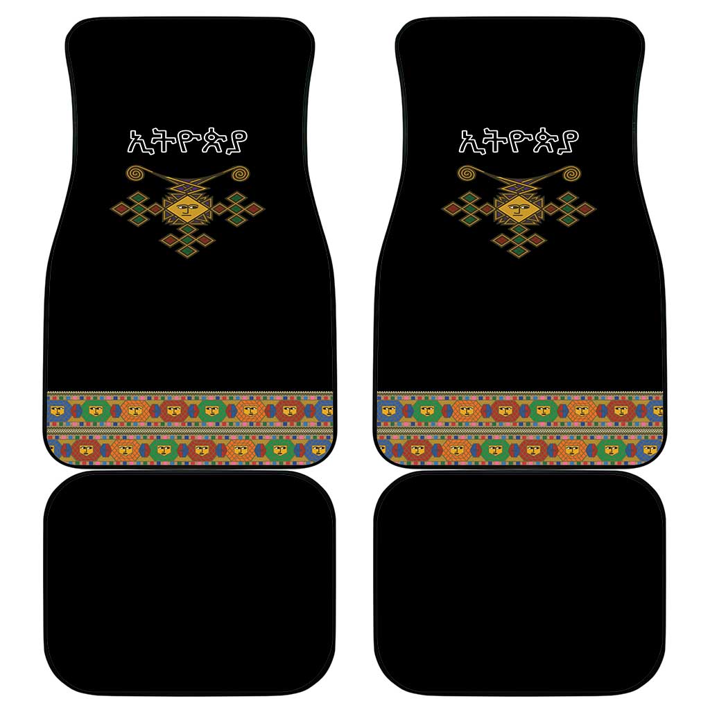 Ethiopia Saba Kemis Car Mats Habesha Style Black Color