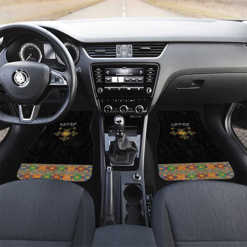 Ethiopia Saba Kemis Car Mats Habesha Style Black Color