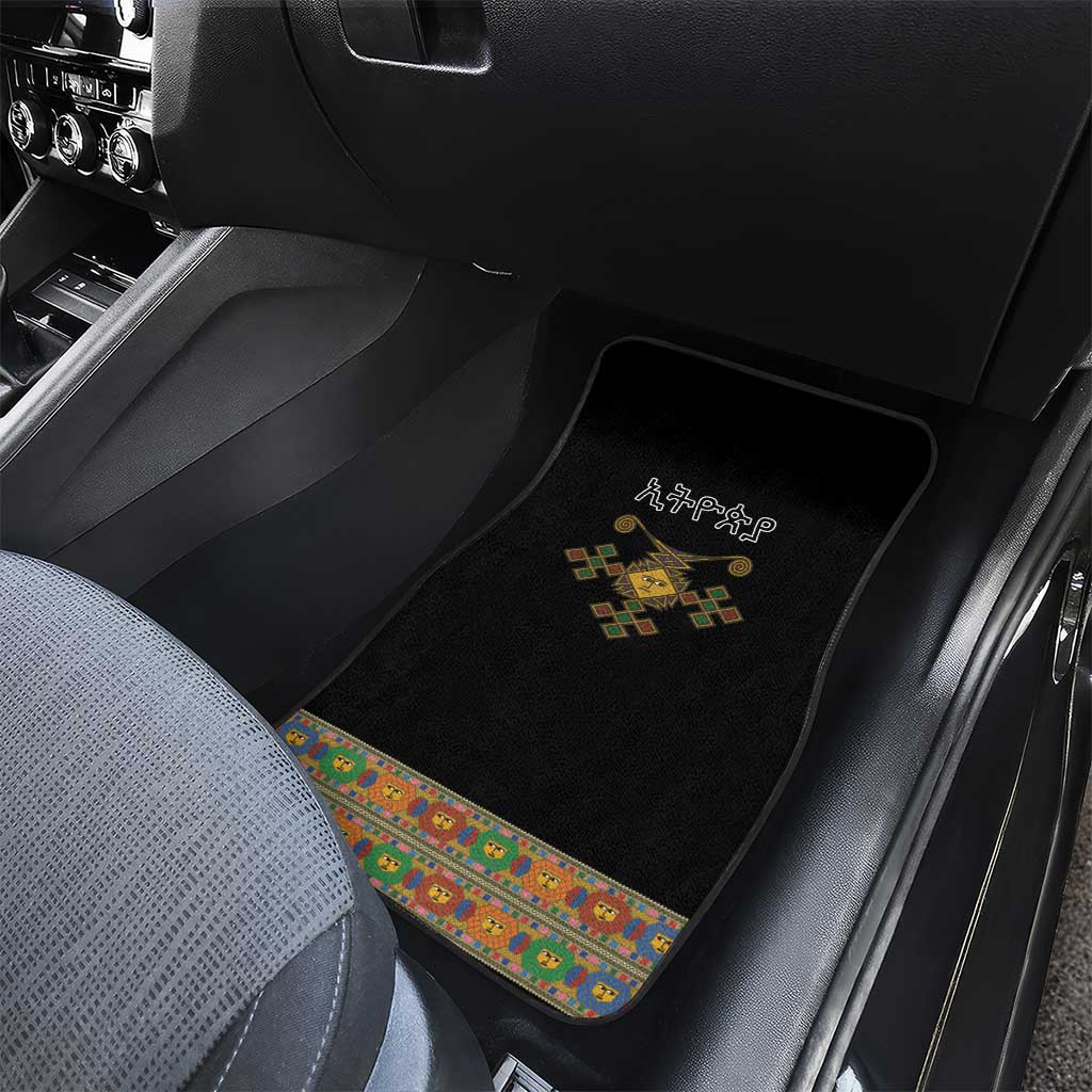 Ethiopia Saba Kemis Car Mats Habesha Style Black Color