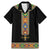 Ethiopia Saba Kemis Family Matching Mermaid Dress and Hawaiian Shirt Habesha Style Black Color