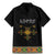 Ethiopia Saba Kemis Family Matching Mermaid Dress and Hawaiian Shirt Habesha Style Black Color
