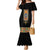 Ethiopia Saba Kemis Family Matching Mermaid Dress and Hawaiian Shirt Habesha Style Black Color