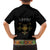Ethiopia Saba Kemis Family Matching Off The Shoulder Long Sleeve Dress and Hawaiian Shirt Habesha Style Black Color