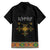 Ethiopia Saba Kemis Family Matching Puletasi and Hawaiian Shirt Habesha Style Black Color