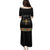 Ethiopia Saba Kemis Family Matching Puletasi and Hawaiian Shirt Habesha Style Black Color