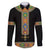 Ethiopia Saba Kemis Family Matching Short Sleeve Bodycon Dress and Hawaiian Shirt Habesha Style Black Color