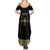 Ethiopia Saba Kemis Family Matching Summer Maxi Dress and Hawaiian Shirt Habesha Style Black Color