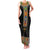Ethiopia Saba Kemis Family Matching Tank Maxi Dress and Hawaiian Shirt Habesha Style Black Color