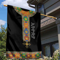 Ethiopia Saba Kemis Garden Flag Habesha Style Black Color