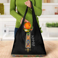 Ethiopia Saba Kemis Grocery Bag Habesha Style Black Color