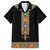 Ethiopia Saba Kemis Hawaiian Shirt Habesha Style Black Color
