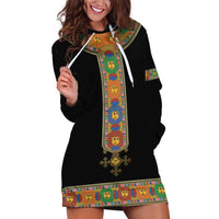Ethiopia Saba Kemis Hoodie Dress Habesha Style Black Color