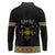Ethiopia Saba Kemis Long Sleeve Polo Shirt Habesha Style Black Color