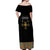 Ethiopia Saba Kemis Off Shoulder Maxi Dress Habesha Style Black Color