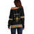 Ethiopia Saba Kemis Off Shoulder Sweater Habesha Style Black Color