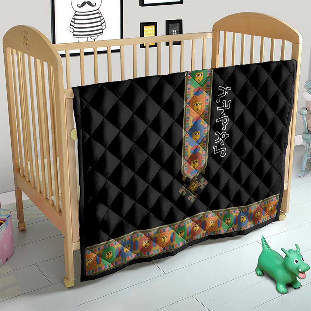 Ethiopia Saba Kemis Quilt Habesha Style Black Color