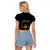 Ethiopia Saba Kemis Raglan Cropped T Shirt Habesha Style Black Color