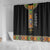 Ethiopia Saba Kemis Shower Curtain Habesha Style Black Color