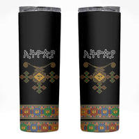 Ethiopia Saba Kemis Skinny Tumbler Habesha Style Black Color