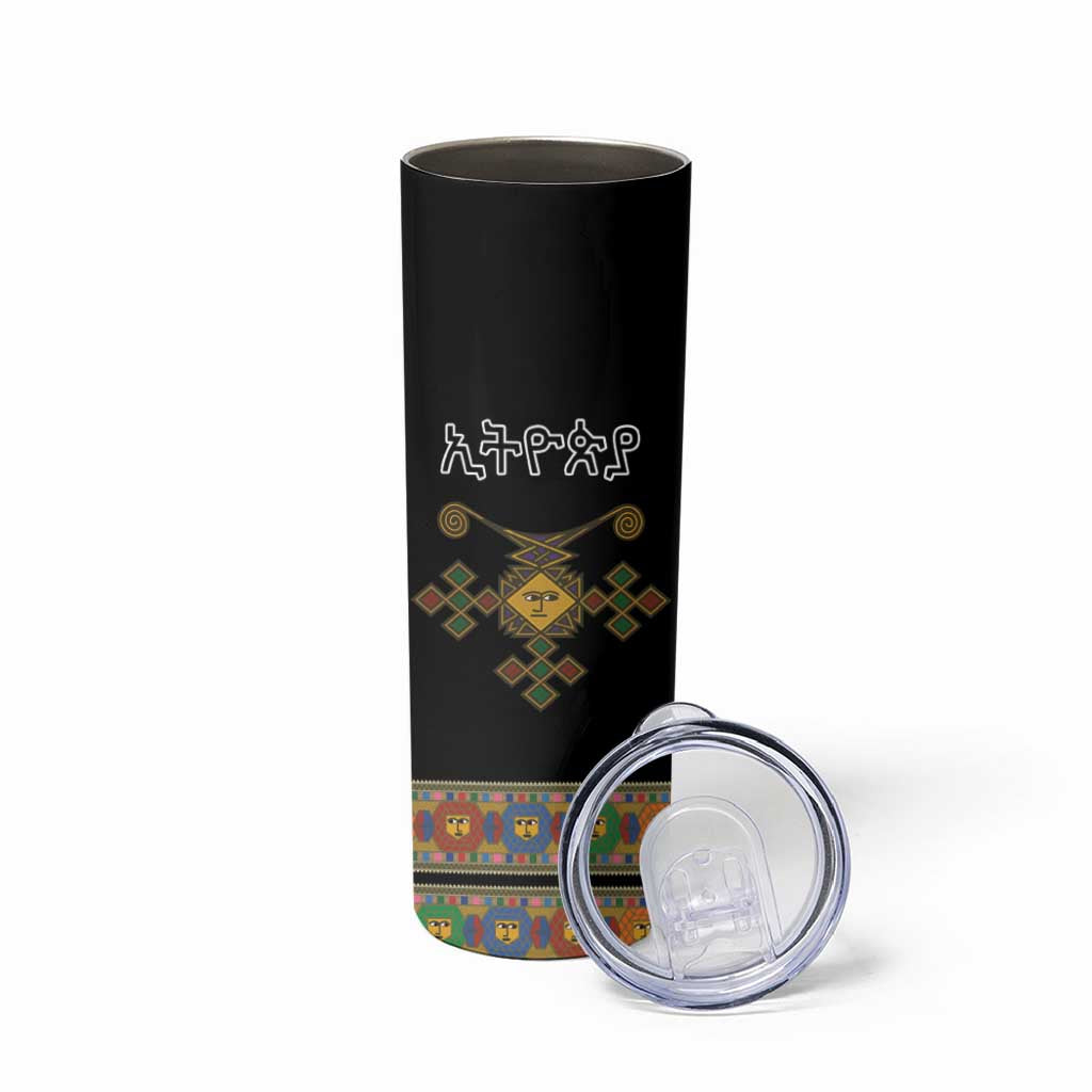 Ethiopia Saba Kemis Skinny Tumbler Habesha Style Black Color
