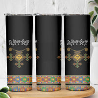 Ethiopia Saba Kemis Skinny Tumbler Habesha Style Black Color