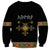 Ethiopia Saba Kemis Sweatshirt Habesha Style Black Color